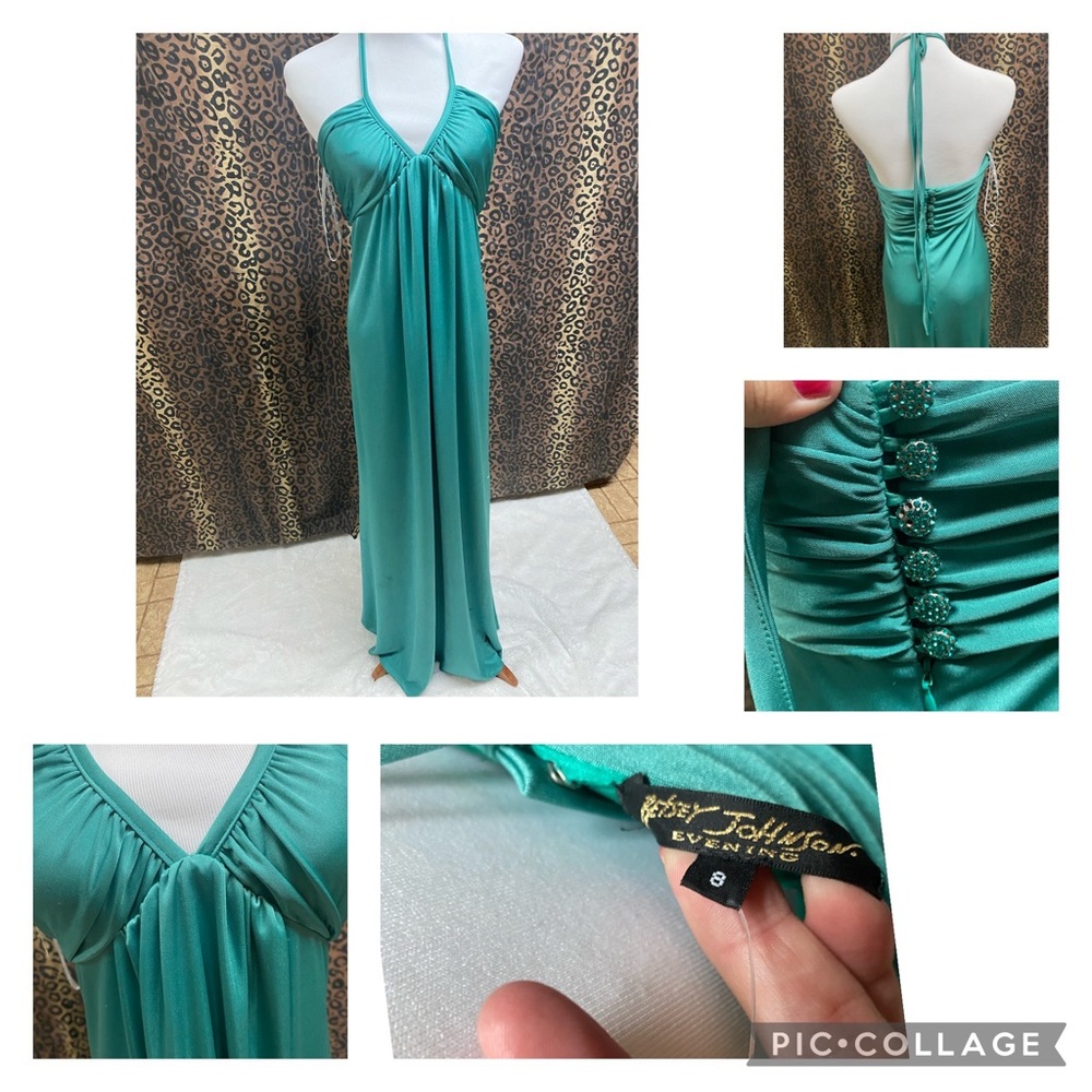 Sea foam vintage Betsey Johnson evening dress